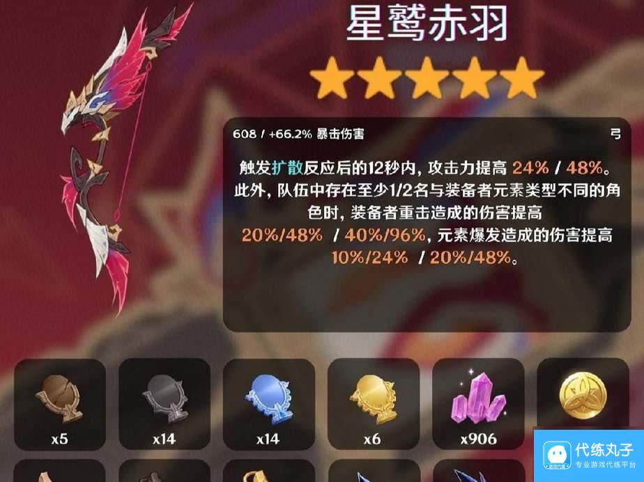 原神恰斯卡专武星鹫赤羽值得抽吗